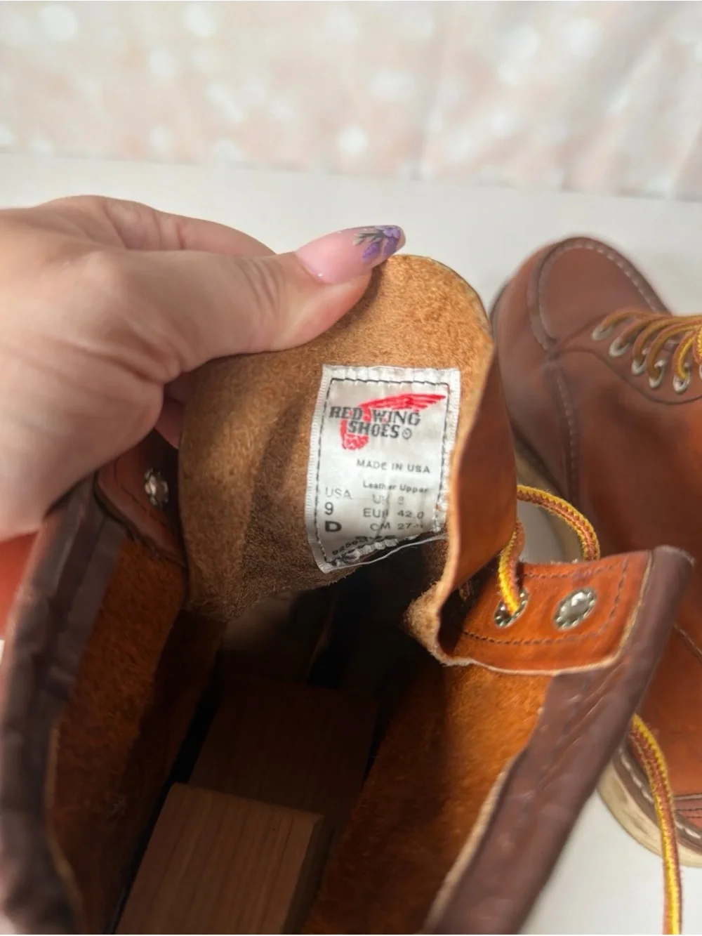 RED WING SHOES Heritage Moc Toe Boots Mens Size 9 D Brown Leather